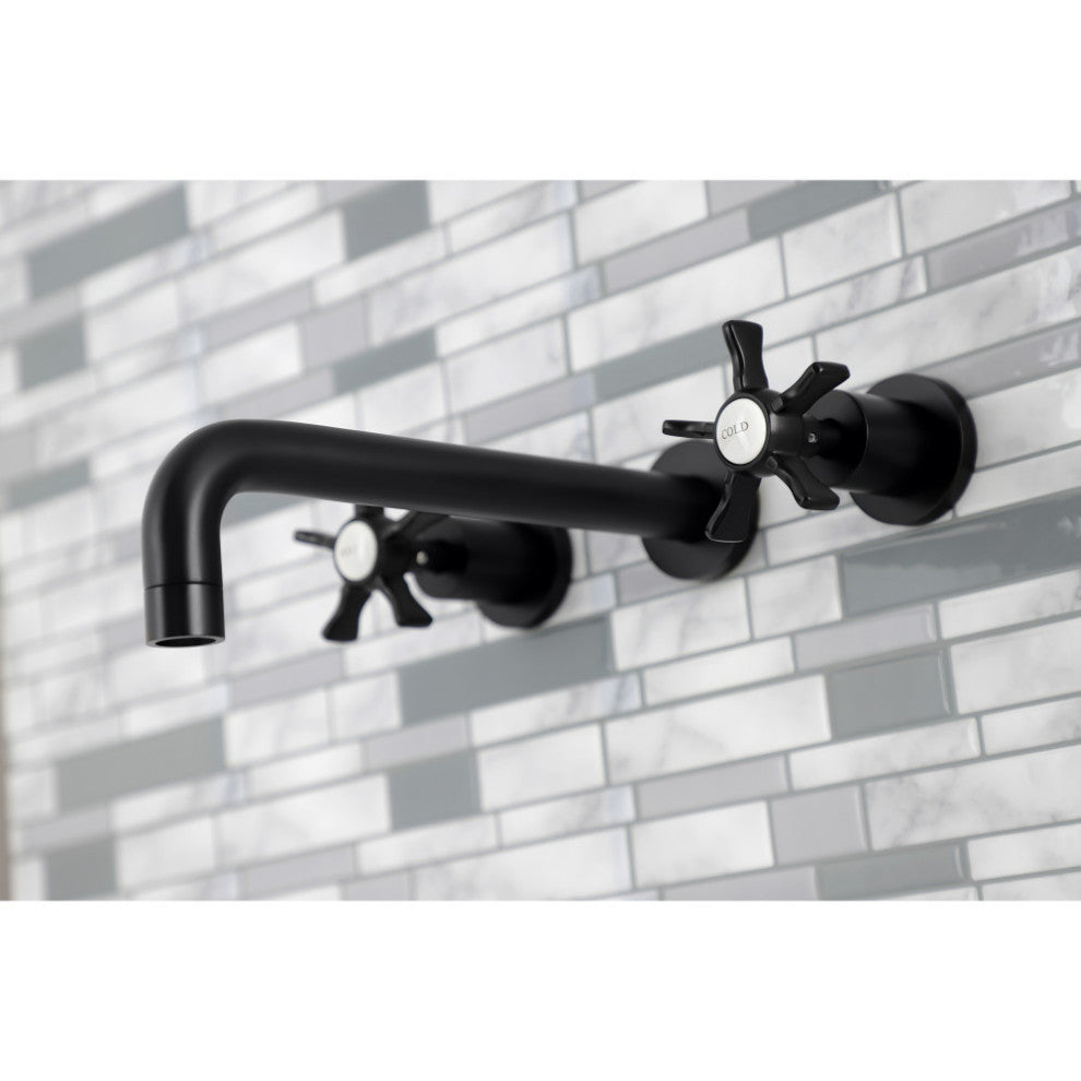 KS8020NX Two-Handle Wall Mount Tub Faucet, Matte Black