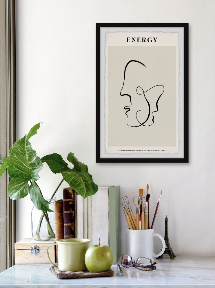 "Positive Energy" Framed Painting Print, 12x18