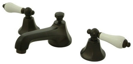 Kingston Brass Widespread Bathroom Faucet With Brass Pop-Up, Oil Rubbed Bronze