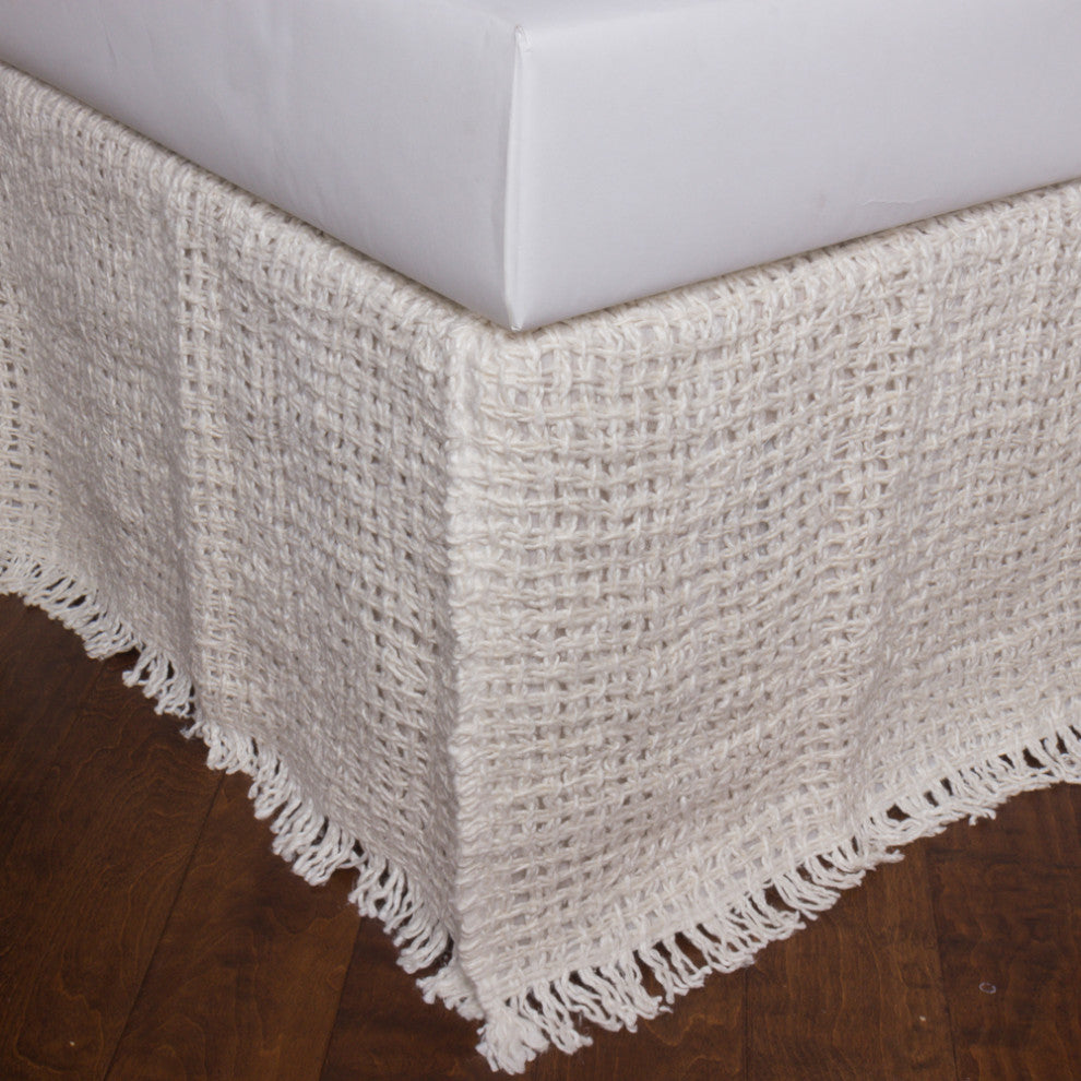 Tarwick Linen Bed Skirt, Ivory