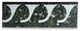 Marble Mosaic Border Accent Listello Tile Surf Green 4x12 Polished, 1 piece