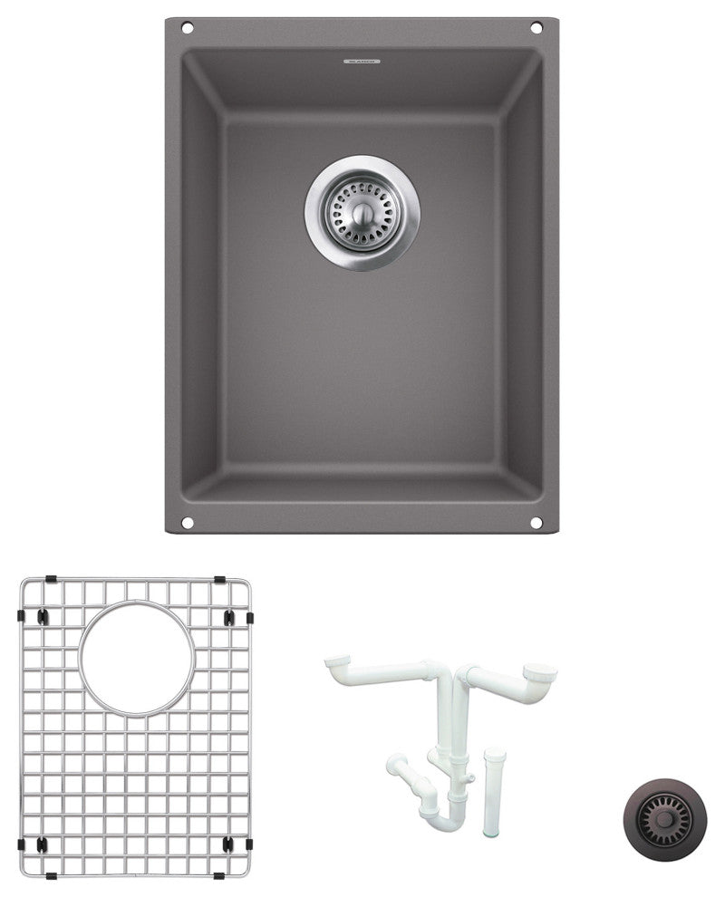 Blanco KA-513422 Precis 13-3/4" Undermount Single Basin Granite - Cinder
