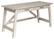 Benzara BM206092 Wooden Office Desk With 2 Drawers/Beam Legs, Antique White