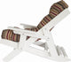 Folding and Reclining Siesta Chair, Poly Lumber, Bright White, Brannon Redwood