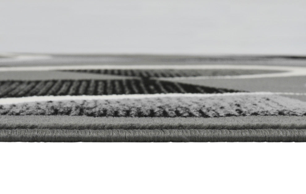 Modern Accent Rug, Gray, 7'0"x5'2"