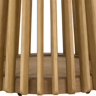 Pasadena 47" Wood Round Dining Table, Natural Oak Finish
