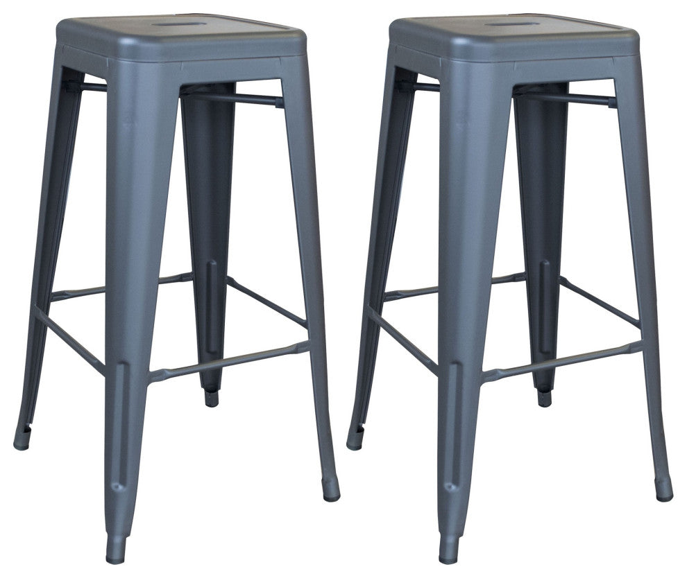 Amerihome Indoor/Outdoor 30" Metal Bar Stools, Set of 2