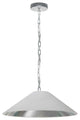Presley Incandescent Pendant, Polished Chrome with White / Silver Shade, M