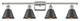 Innovations 516-4W-PN-M8-BK-LED 4-Light Bath Vanity Light, Polished Nickel
