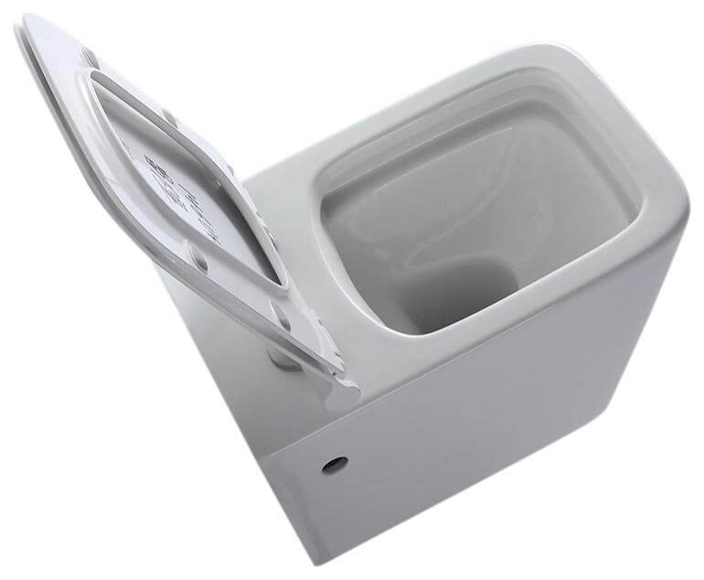 In-Wall Toilet Set, 2"x4" Carrier and Tank, Black Square Actuators