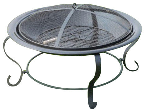 Ammon Modern Style Fire Place, Black