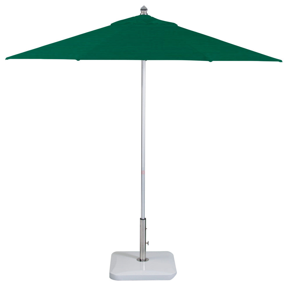 9'  Round Flexibe Commercial Umbrella, Silver, Sunbrella, Forest Green