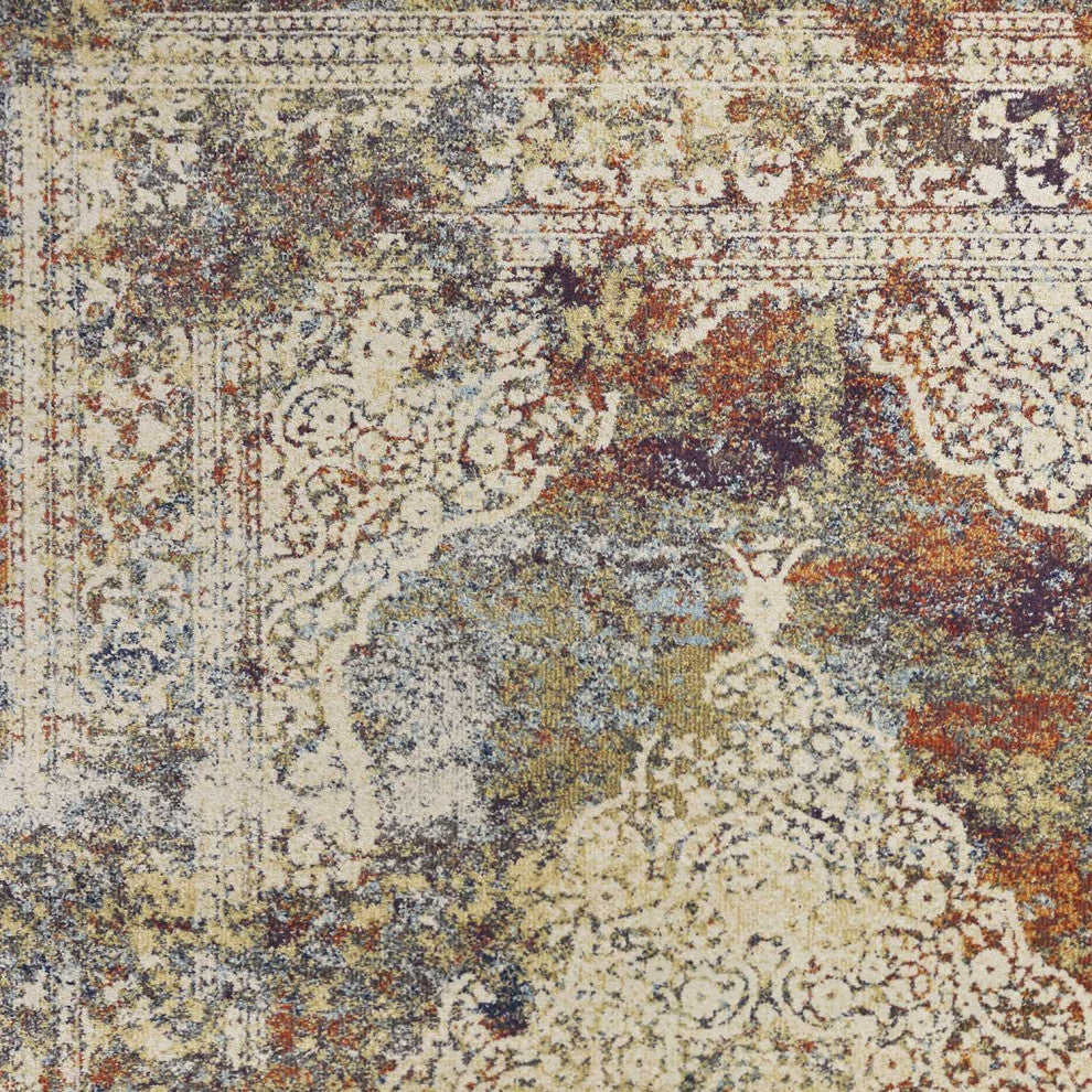 HomeRoots 7' x 10' Polypropylene Multi Area Rug