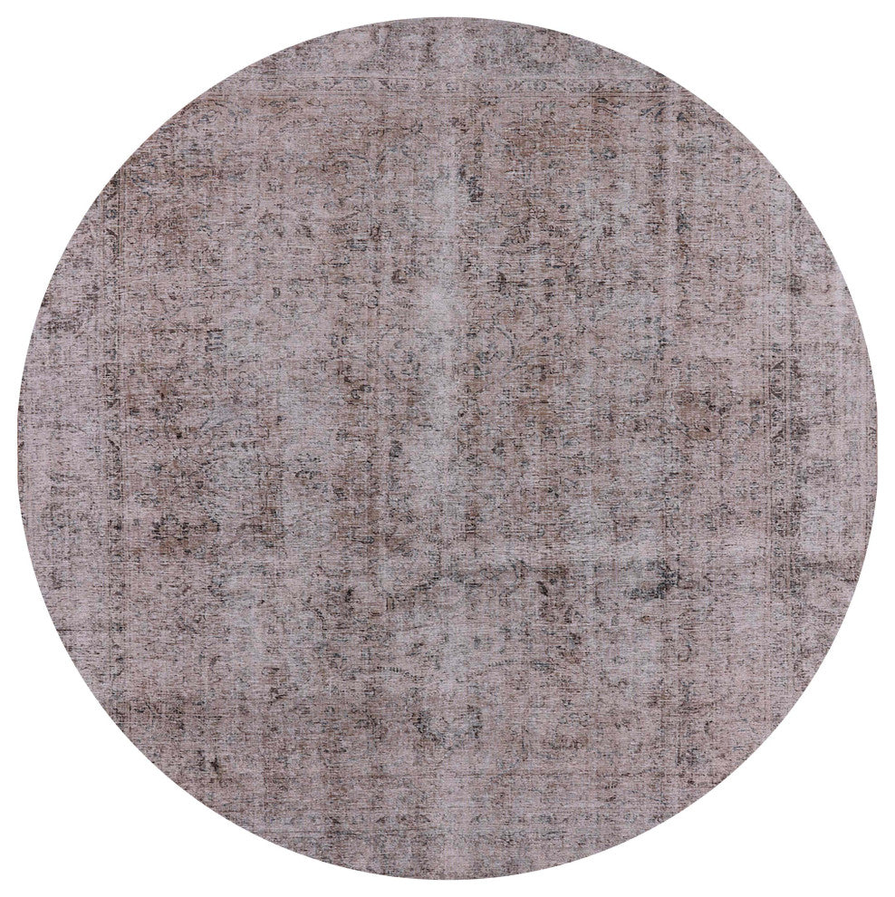 Ahgly Company Indoor Round Mid-Century Modern Area Rugs, 4' Round