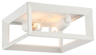 Golden Lighting 2073-FM Smyth 2 Light 12"W Flush Mount Square - Natural White