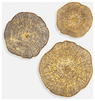 Uttermost Radiance Gold Metal Wall Decor Set/3