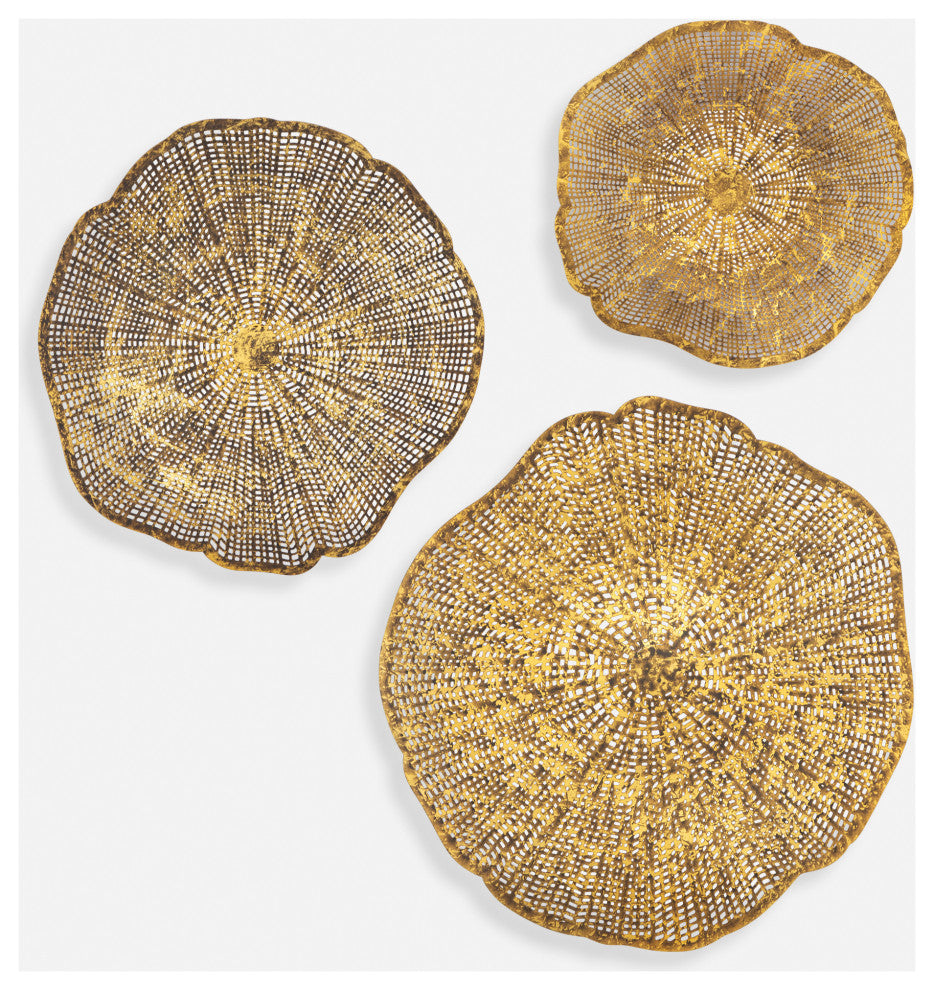 Uttermost Radiance Gold Metal Wall Decor Set/3
