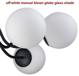 Globe Semi Flush Mount Ceiling Light Fixture, 6-Light