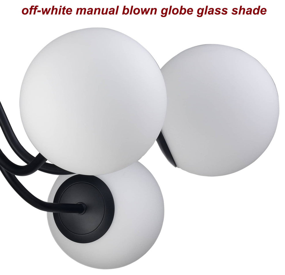 Globe Semi Flush Mount Ceiling Light Fixture, 6-Light