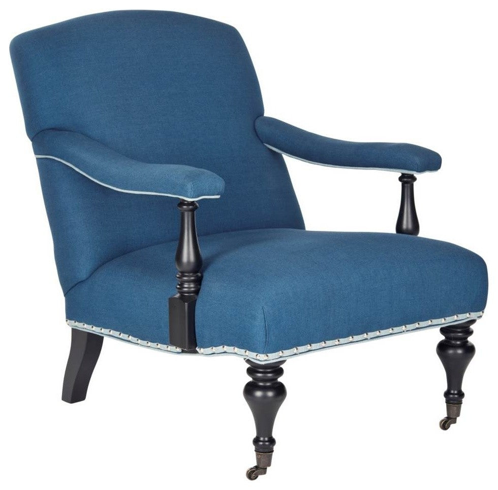 Safavieh Devona Arm Chair, Steel Blue