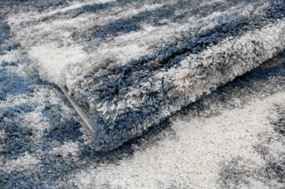 Noori Rug Shag Madison Blue/Grey Rug