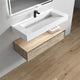 Alysa 48'' Floating Vanity, Acrylic Sink, Light White Oak