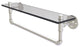 Pipeline Glass Shelf with Towel Bar, Satin Nickel, 22"