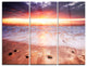 "Sunset Strip" Photography Glossy Metal Wall Art, 3 Panels, 36"x28"