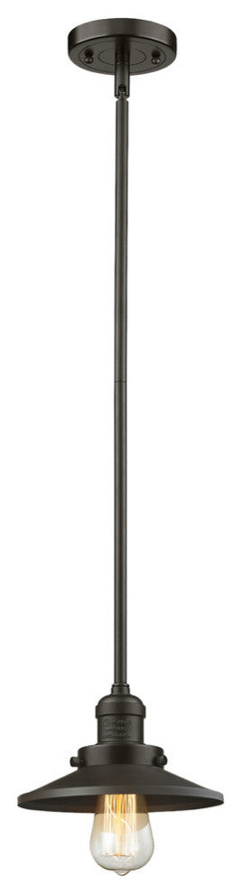 Railroad 1-Light LED Mini Pendant, Oil Rubbed Bronze