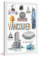 "Vancouver Sites" Framed Painting Print , 12x18