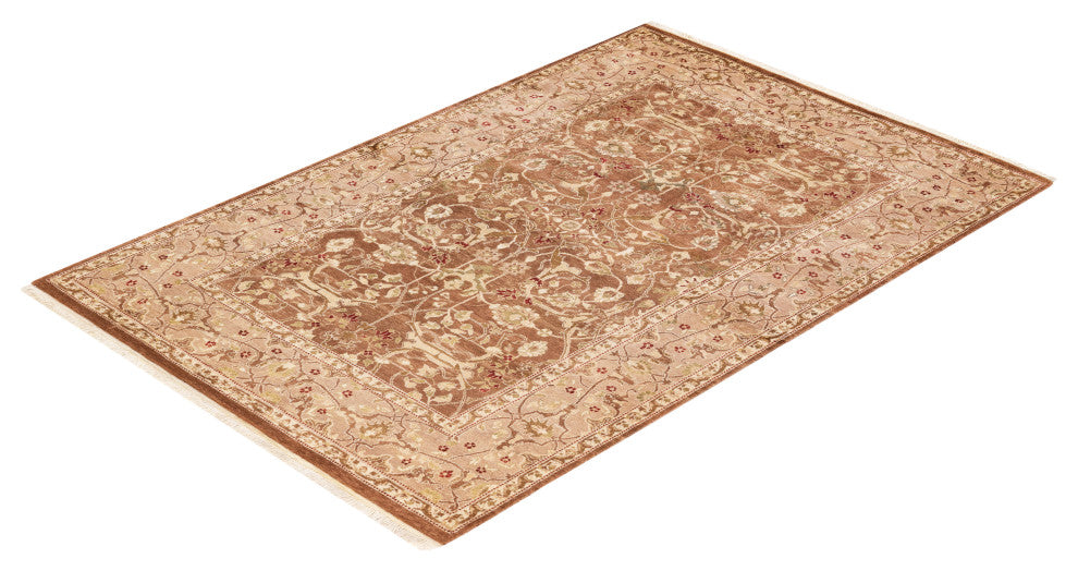 Paramar One-of-a-Kind Hand-Knotted Area Rug Brown, 4'2"x6'2"