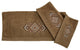 Sedona Embroidered Aztec Towel Set, Mocha, 3 Piece