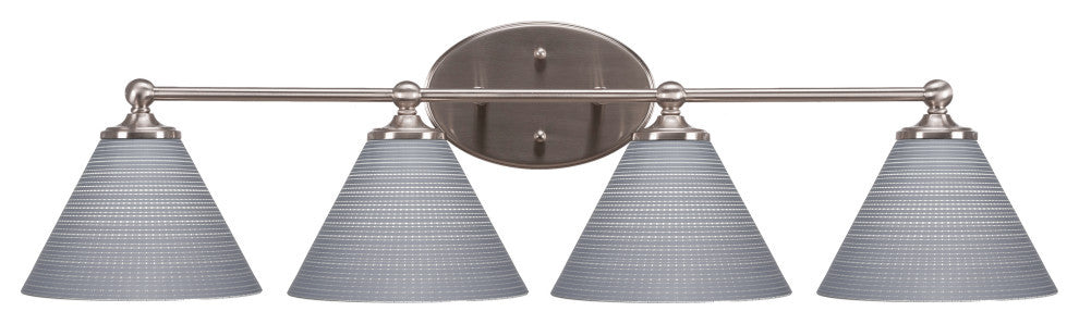 Capri 4-Light Bath Bar, Brushed Nickel/Gray Matrix