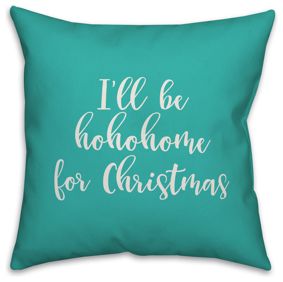 Oh Holy Night, Teal 18x18 Throw Pillow Cover