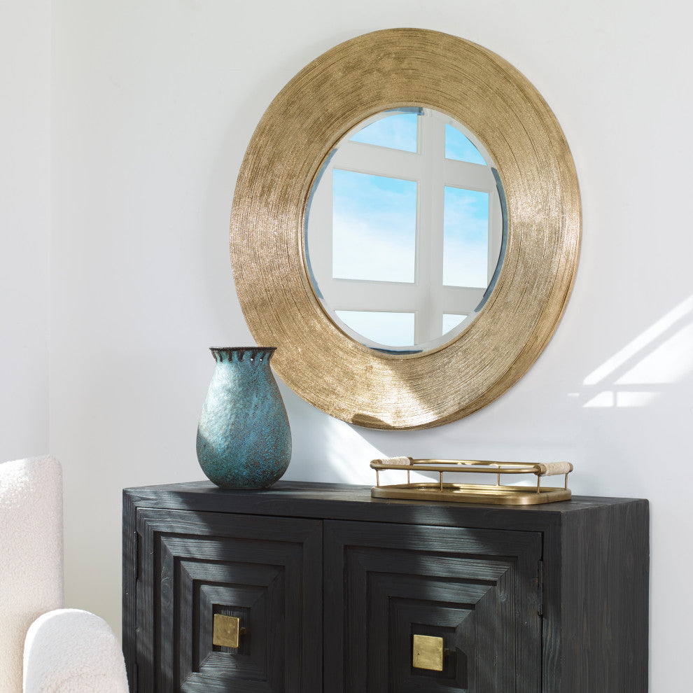 Uttermost 09801 Archer Gold Wire Round Mirror