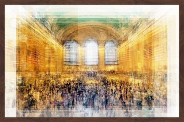 "Central Station New York" Framed Painting Print, 18"x12"
