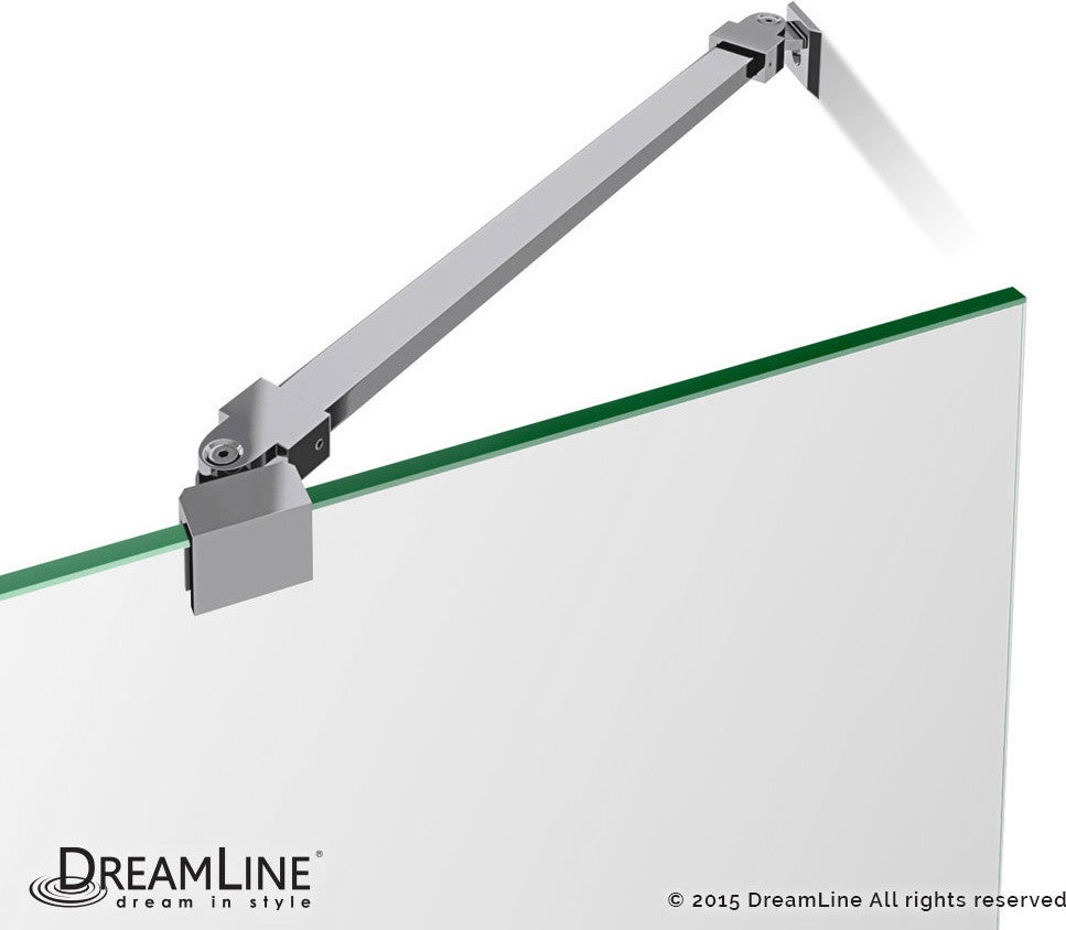 DreamLine AquaLux 56"-60"x58" Hinged Tub Door, Chrome
