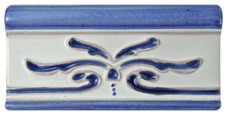 Novecento Cenefa Evoli Ceramic Wall Trim Tile, Cobalto