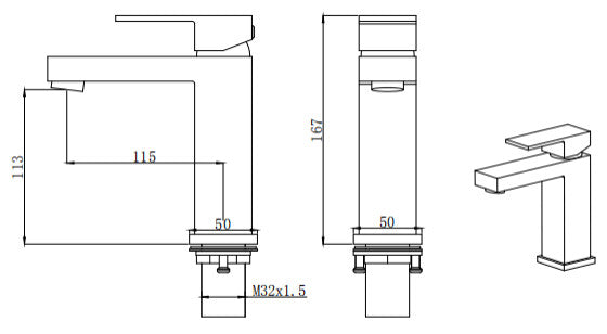 Single Hole Bathroom Sink Faucet With 6" Deck Plate, Brushed Nickel