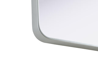 Home Living Contour Metal Rectangle Mirror 27x36, Silver