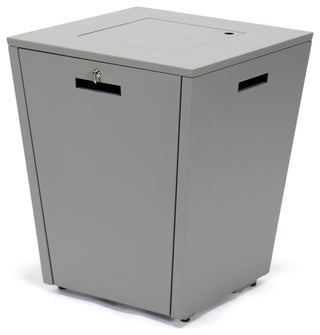 LeisureMod Chelsea Patio Propane Aluminum Fire Pit Side Table With Lid, Grey