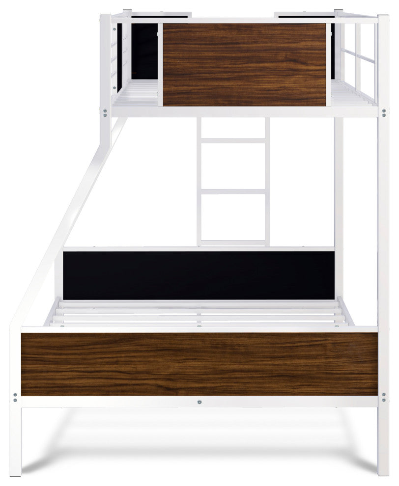 Jackson Full Twin Bunk Bed In Powder Coating White Color