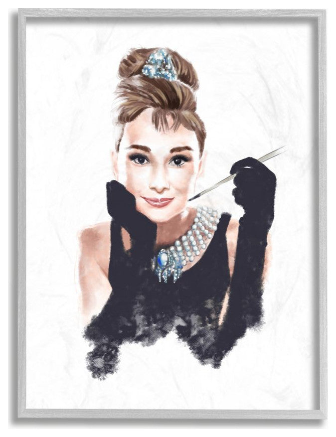 Fashion Model Glam Girl Figure Painting, 11"x14"