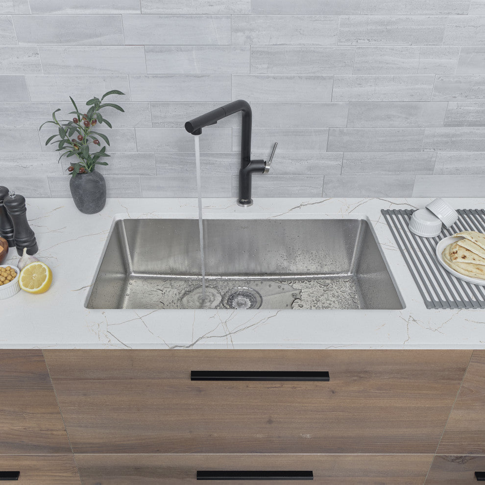 STYLISH Valencia Dual-Mount 31" Stainless Steel Single-Bowl Kitchen Sink