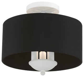 Livex Lighting 3 Light White Semi-Flush Mount