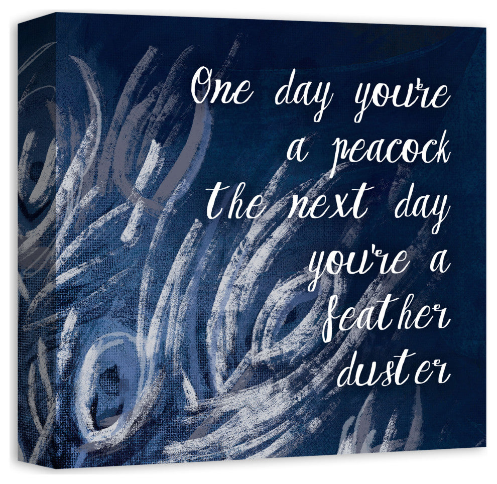 Peacock Feather Duster 12x12 Canvas Wall Art
