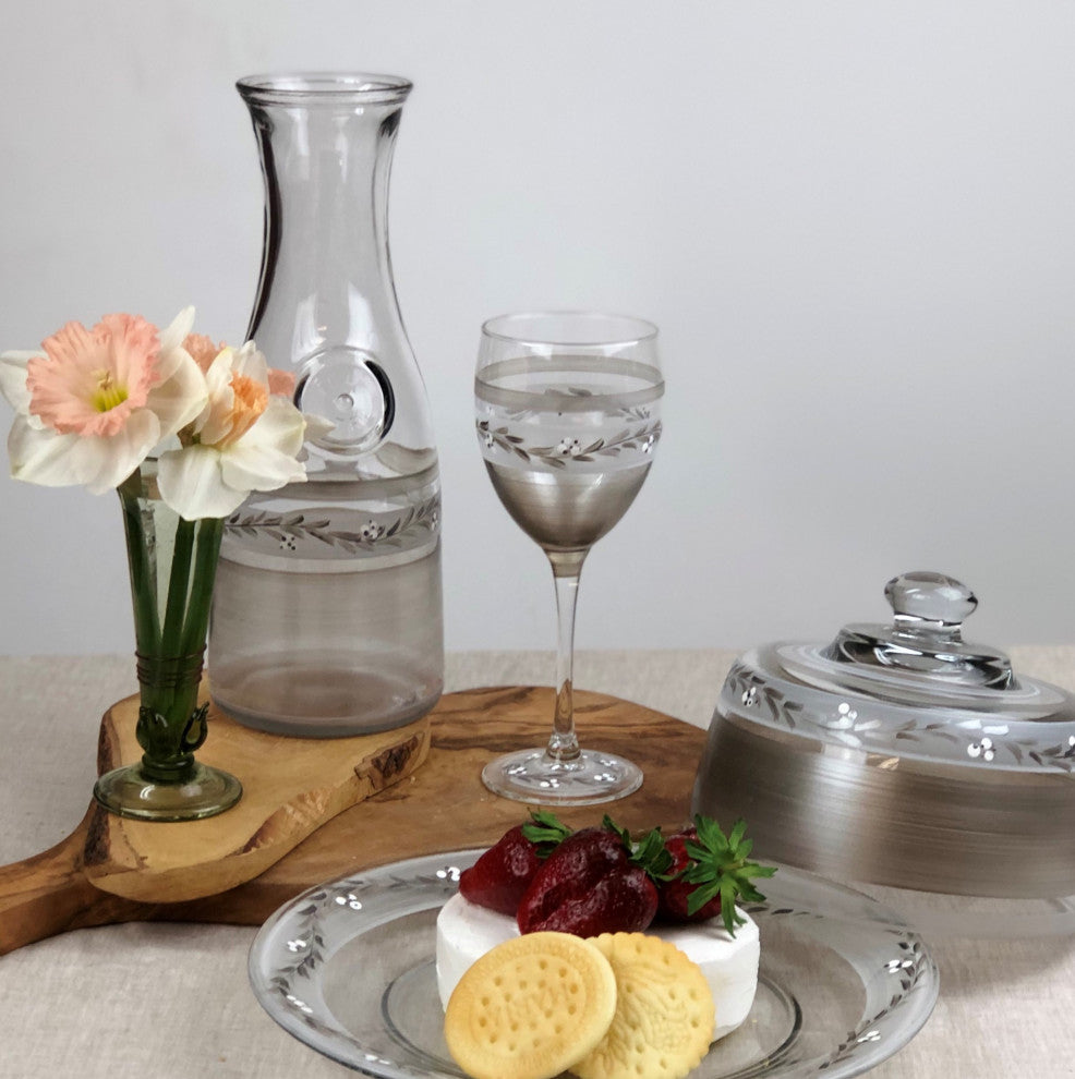 Pewter Vine Wine Glasses, Set of 2