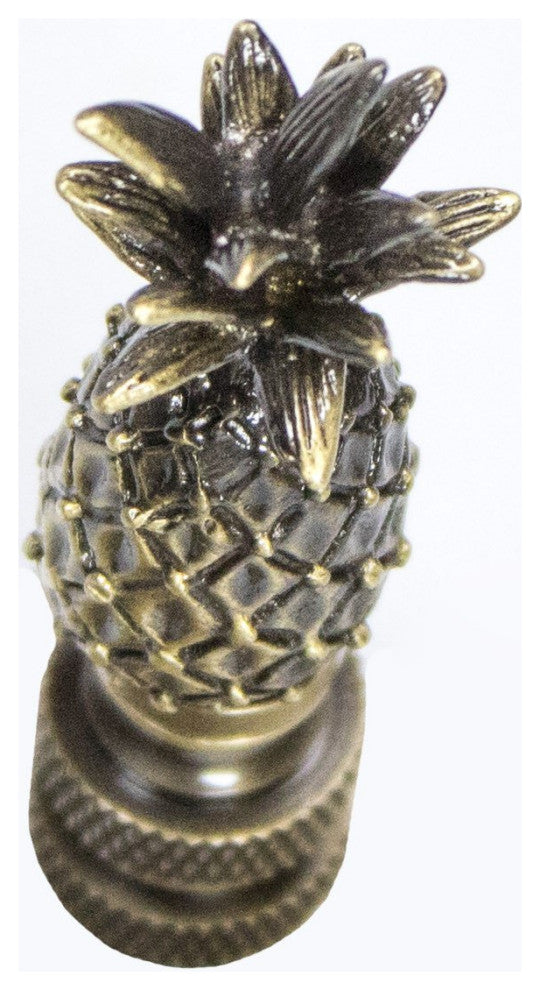 Tall Pineapple Ceiling Fan Pull, 2.5"h with 12" Antiqued Brass Chain