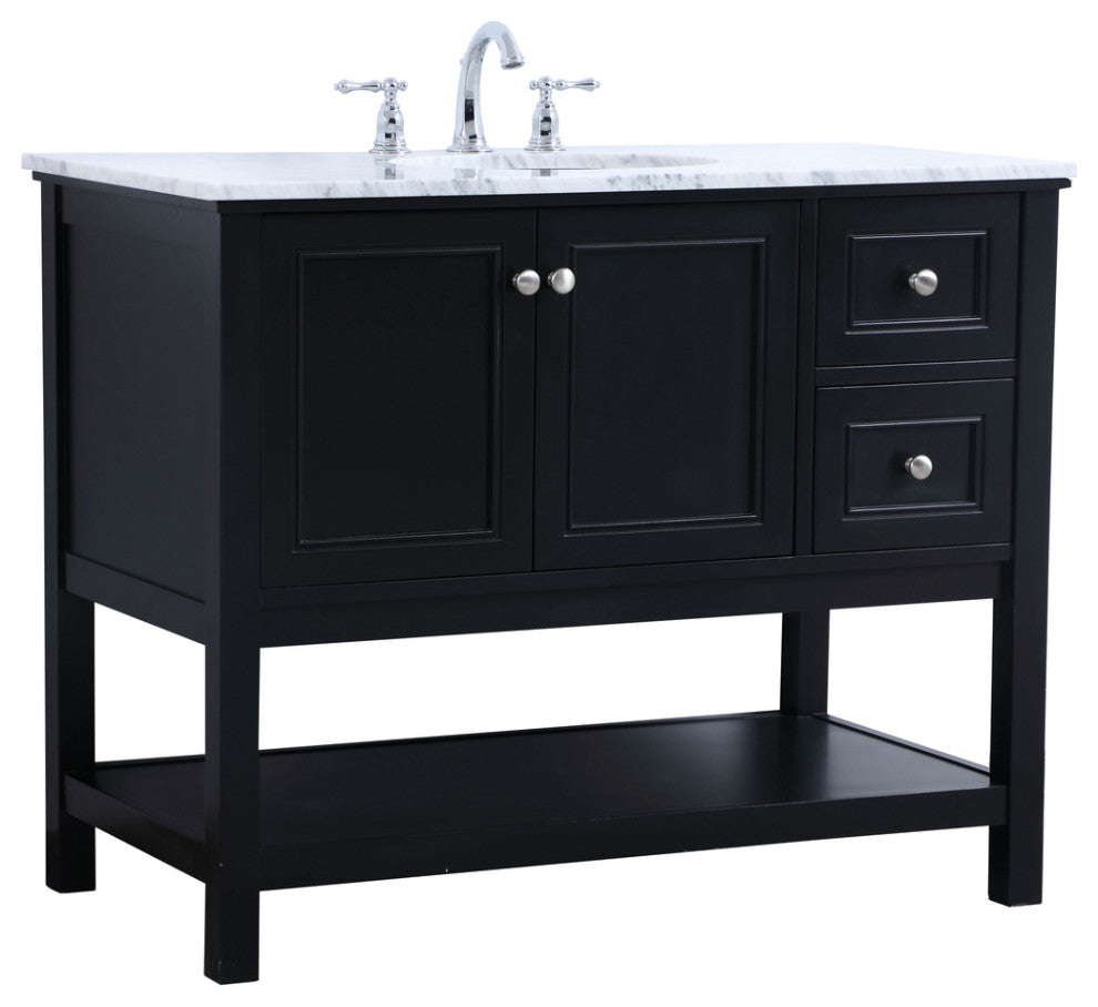 Matilda 42" Single Bathroom Vanity Set, Black