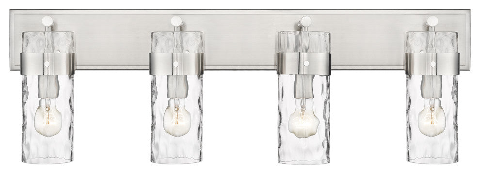 Zlite 3035-4V-BN 4-Light Vanity, Clear